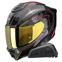 Casque Integrale Scorpion Exo 1500 Carbon Air Mundi Black Red Yellow+Kit bluetooth Exo-Com Link-1