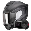 Pack Exo 1500 Carbon Air Mundi Matt Black Silver + Kit Bluetooth 5S Solo