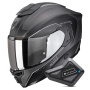 Casque Integrale Scorpion Exo 1500 Carbon Air Mundi Matt Black Silver + Kit Bluetooth BT Mini