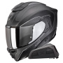 Casque Integrale Scorpion Exo 1500 Carbon Air Mundi Matt Black Silver+Kit bluetooth Exo-Com Link-1