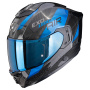 Casque Integrale Scorpion Exo 1500 Carbon Air Platted Black Blue