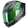 Casque Integrale Scorpion Exo 1500 Carbon Air Platted Black Green