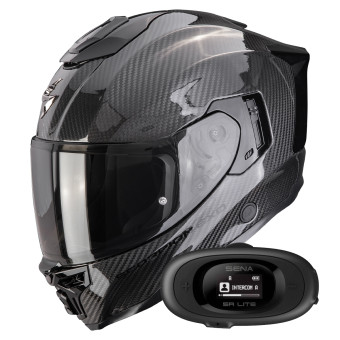 Casque Integrale Scorpion Exo 1500 Carbon Air Solid Black + Kit bluetooth 5R Lite Solo Casque Integrale Scorpion Exo 1500 Carbon Air Solid Black + Kit bluetooth 5R Lite Solo