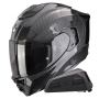 Casque Integrale Scorpion Exo 1500 Carbon Air Solid Black + Kit bluetooth Exo-Com Link-1