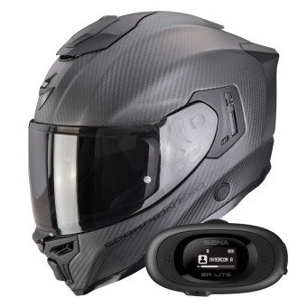 Casque Integrale Scorpion Exo 1500 Carbon Air Solid Matt Black + Kit bluetooth 5R Lite Solo Casque Integrale Scorpion Exo 1500 Carbon Air Solid Matt Black + Kit bluetooth 5R Lite Solo