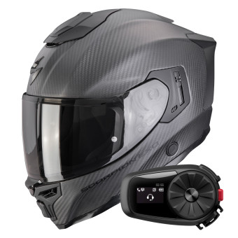 Casque Integrale Scorpion Exo 1500 Carbon Air Solid Matt Black + Kit Bluetooth 5S Solo Casque Integrale Scorpion Exo 1500 Carbon Air Solid Matt Black + Kit Bluetooth 5S Solo