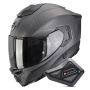 Casque Integrale Scorpion Exo 1500 Carbon Air Solid Matt Black + Kit Bluetooth BT Mini