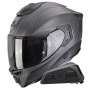 Casque Integrale Scorpion Exo 1500 Carbon Air Solid Matt Black + Kit bluetooth Exo-Com Link-1