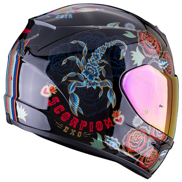 Scorpion Exo 390 Chica II Black Blue Red + Visiera