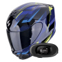 Casque Integrale Scorpion Exo 391 Aaxo Black Blue + Kit bluetooth 5R Lite