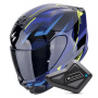 Casque Integrale Scorpion Exo 391 Aaxo Black Blue + Kit bluetooth BT Mini