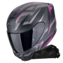 Casque Integrale Scorpion Exo 391 Aaxo Matt Black Pink + Kit bluetooth Exo-Com Link-1C