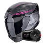 Casque Integrale Scorpion Exo 391 Ava Black Pink + Kit Bluetooth 5S
