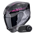 Pack Exo 391 Ava Nero Rosa + Kit Bluetooth Lokui K30