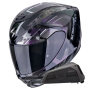 Casque Integrale Scorpion Exo 391 Clutter Black Chameleon + Kit bluetooth Exo-Com Link-1