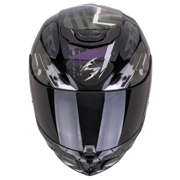 Scorpion Exo 391 Clutter Black Chameleon + Kit bluetooth Exo-Com Link-1C