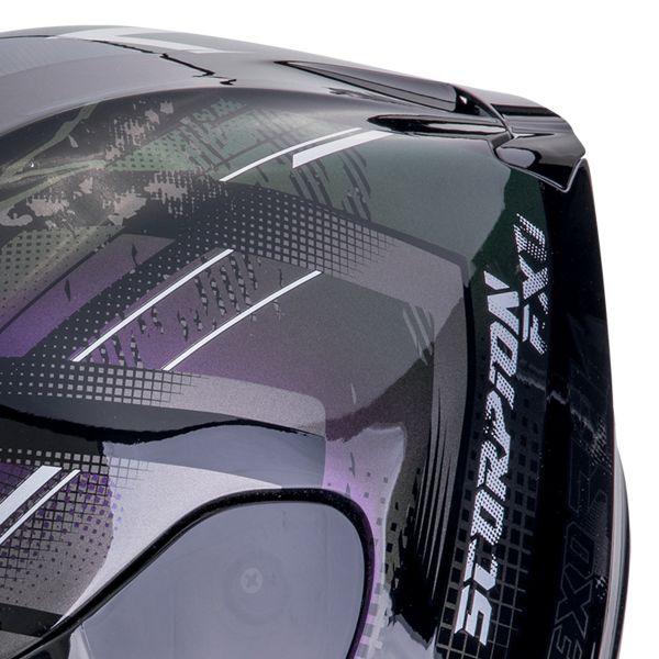 Scorpion Exo 391 Clutter Black Chameleon + Kit bluetooth Exo-Com Link-1C