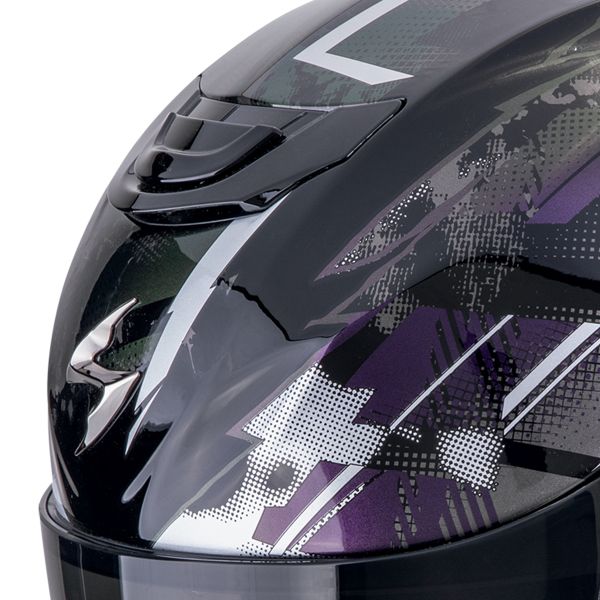 Scorpion Exo 391 Clutter Black Chameleon + Kit bluetooth Exo-Com Link-1C