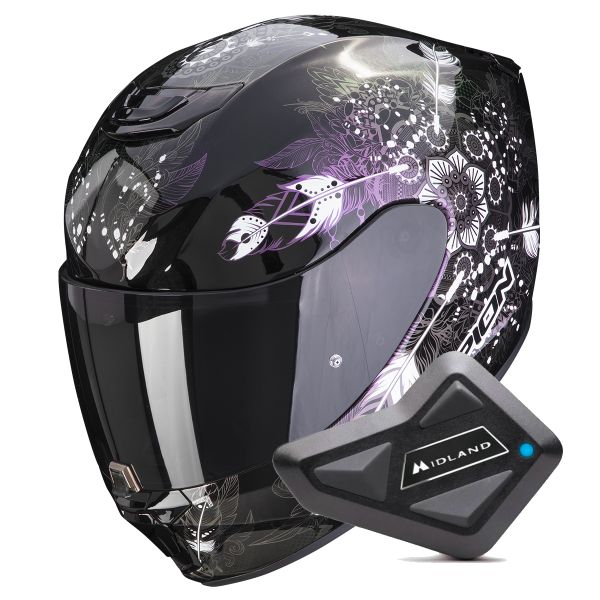 Integrale Scorpion Exo 391 Dream Black Chameleon + Kit bluetooth BT Mini