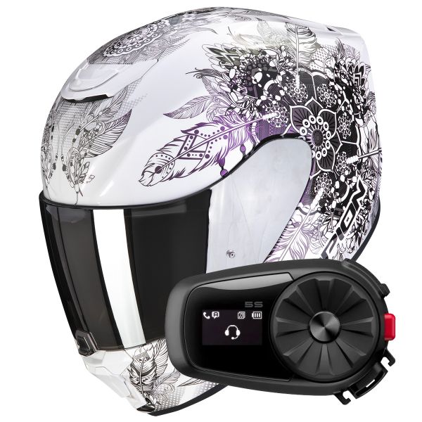 Integrale Scorpion Exo 391 Dream White Chameleon + Kit Bluetooth 5S