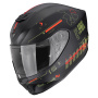 Casque Integrale Scorpion Exo 391 Iron Matt Black Green Red