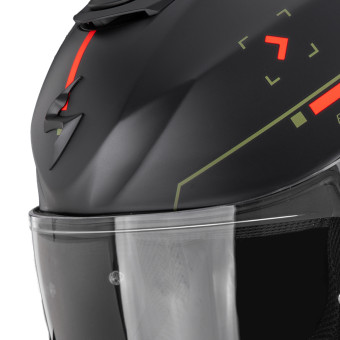 Scorpion Exo 391 Iron Matt Black Green Red