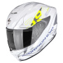 Casque Integrale Scorpion Exo 391 Key White Silver Neon Yellow