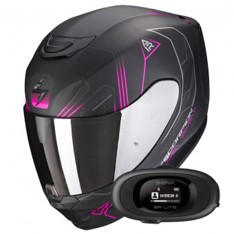 Integrale Scorpion Exo 391 Spada Matt Black Pink + Kit bluetooth 5R Lite
