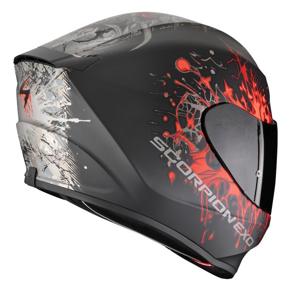 Scorpion Exo 391 Wolf Matt Black Silver Red