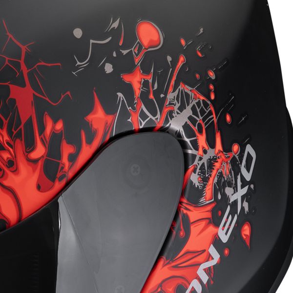 Scorpion Exo 391 Wolf Matt Black Silver Red
