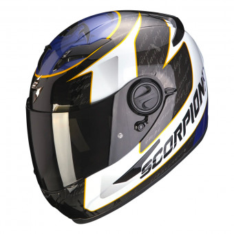 Casque Integrale Scorpion EXO 490 Tour White Blue Casque Integrale Scorpion EXO 490 Tour White Blue
