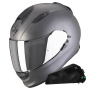 Casque Integrale Scorpion Exo 491 Antracite opaco + Kit Bluetooth Exo-Com Link-1C