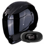 Casque Integrale Scorpion Exo 491 Black + Kit bluetooth 5R Lite