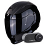 Casque Integrale Scorpion Exo 491 Black + Kit Bluetooth Lokui K30
