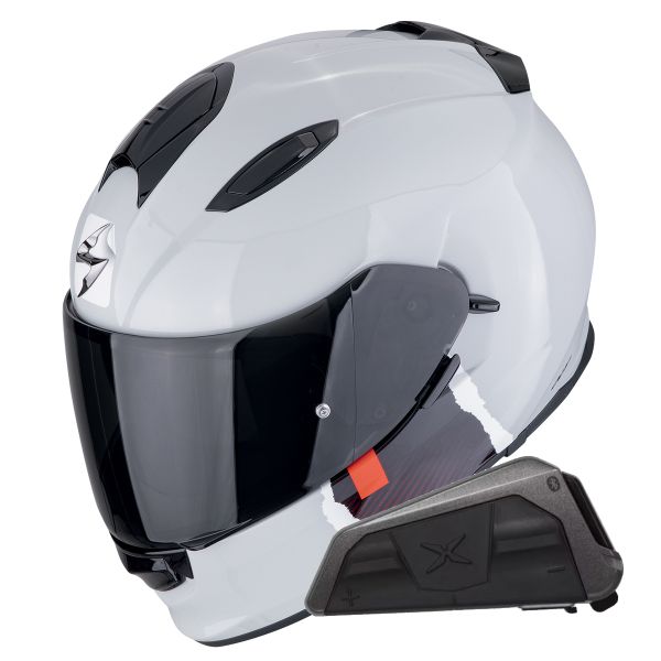 Integrale Scorpion Exo 491 Code Grey Red + kit Bluetooth Exo-Com Link-1