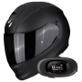 Casque Integrale Scorpion Exo 491 Matt Black + Kit bluetooth 5R Lite