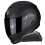 Casque Integrale Scorpion Exo 491 nero opaco + kit Bluetooth Exo-Com Link-1