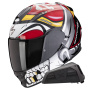 Casque Integrale Scorpion Exo 491 Pirate Red + kit Bluetooth Exo-Com Link-1