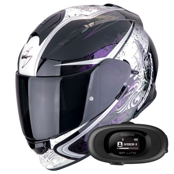 Integrale Scorpion Exo 491 Run Black Chameleon + Kit bluetooth 5R Lite