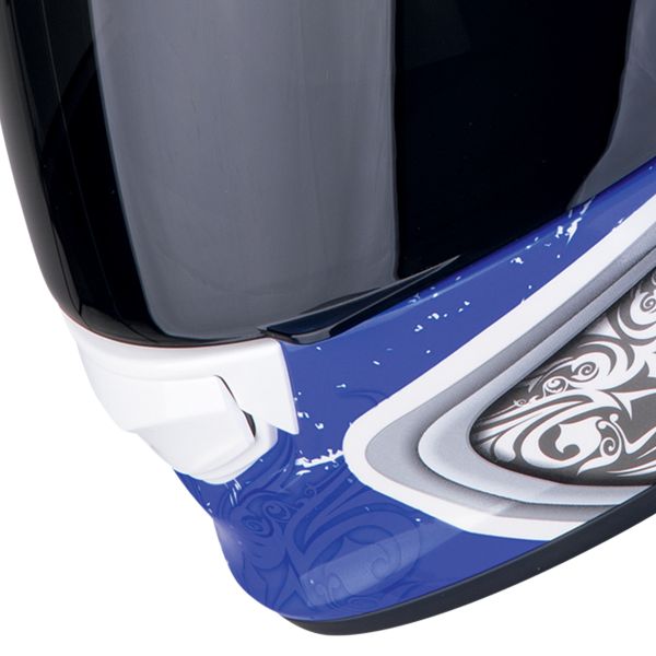 Scorpion Exo 491 Run Bianco Blu + Kit Bluetooth Exo-Com Link-1