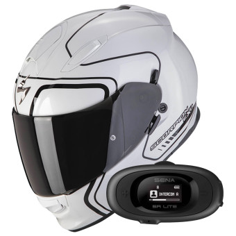 Integrale Scorpion Exo 491 West White Black + Kit bluetooth 5R Lite