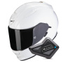 Casque Integrale Scorpion Exo 491 White + Kit Bluetooth BT Mini