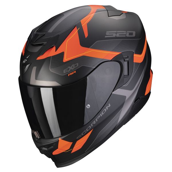 Scorpion Exo 520 Evo Air Elan Matt Black Orange + Kit bluetooth 5R Lite