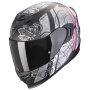 Casque Integrale Scorpion Exo 520 Evo Air Fasta Matt Black Silver Pink