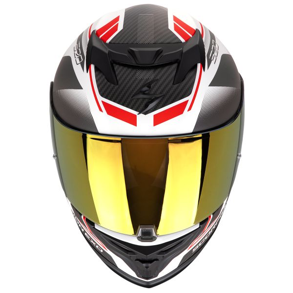 Scorpion Exo 520 Evo Air Lena Matt White Silver Red + Kit Bluetooth 5S Solo