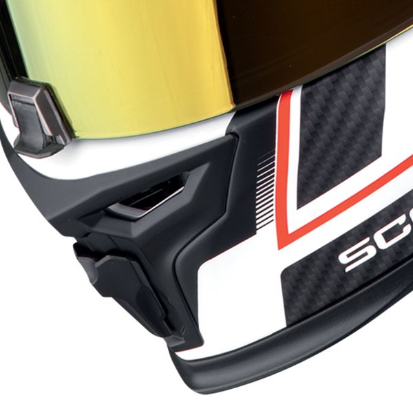 Scorpion Exo 520 Evo Air Lena Matt White Silver Red + Kit Bluetooth 5S Solo