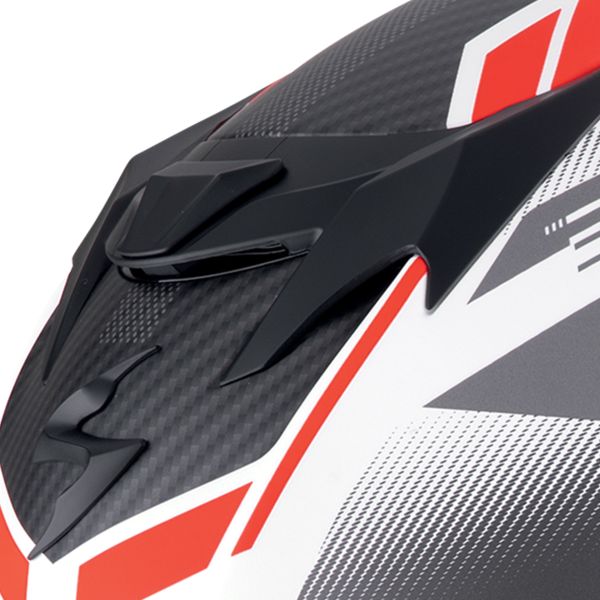 Scorpion Exo 520 Evo Air Lena Matt White Silver Red + Kit Bluetooth 5S Solo