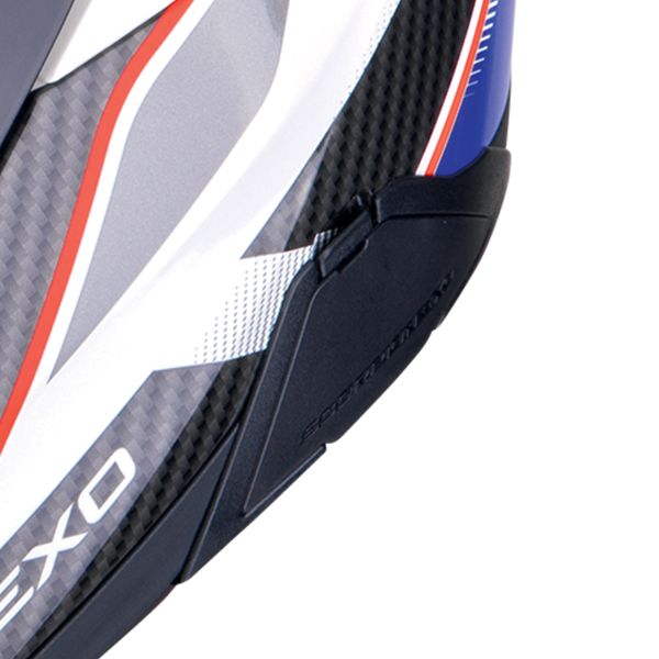 Scorpion Exo 520 Evo Air Lena Pearl White Blue + Kit bluetooth Exo-Com Link-1