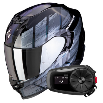 Integrale Scorpion Exo 520 Evo Air Maha Black Chameleon + Kit Bluetooth 5S
