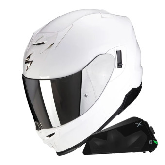 Casque Integrale Scorpion Exo 520 Evo Air Solid White + Kit bluetooth Exo-Com Link-1C Casque Integrale Scorpion Exo 520 Evo Air Solid White + Kit bluetooth Exo-Com Link-1C